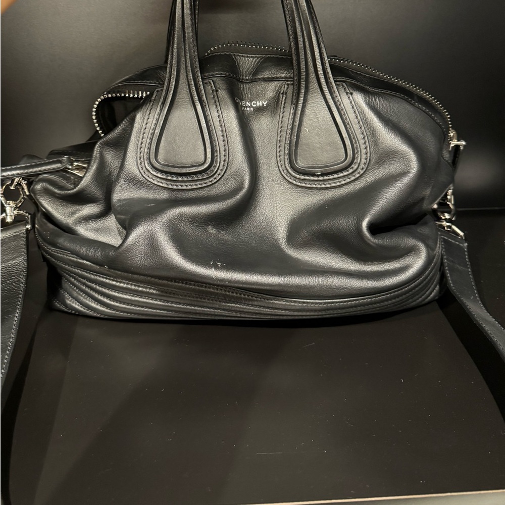 Givenchy Black Leather Bag with Crossbody Strap